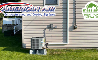 Air source heat pump installation in Reading, MA to get Mass Save 0% loan and rebates