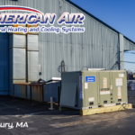 Commercial HVAC rooftop unit that got over $100,000 back in VRF rebates. American Air is the best company for VRF rebates for Massachusetts business owners when upgrading high efficiency heating and air conditioning systems.