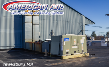 Commercial HVAC rooftop unit that got over $100,000 back in VRF rebates. American Air is the best company for VRF rebates for Massachusetts business owners when upgrading high efficiency heating and air conditioning systems.